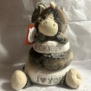 DEMDACO STACKABLE HORSE PLUSH: NEW WITH TAGS